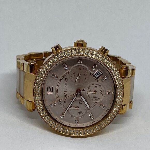 Michael Kors Parker MK5896 Womens Stainless Steel Analog Dial Quartz Watch MP354 - Picture 7 of 12